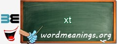 WordMeaning blackboard for xt